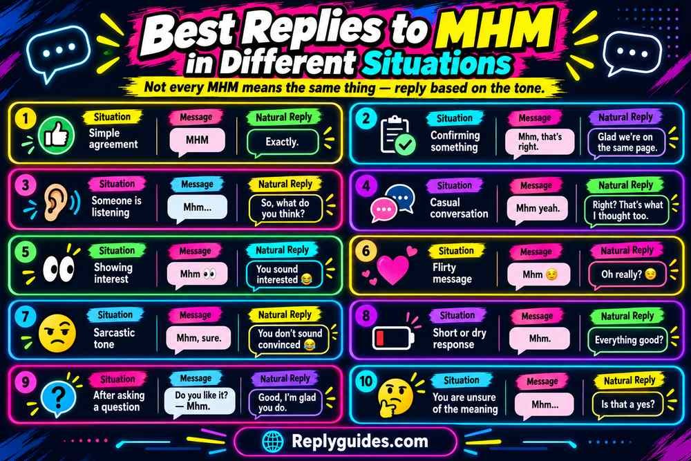 Best Replies to MHM in Different Situations