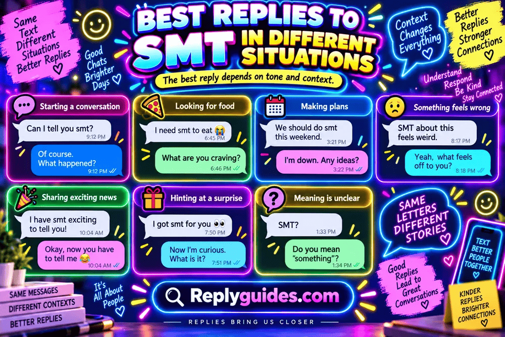 Best Replies to SMT in Different Situations