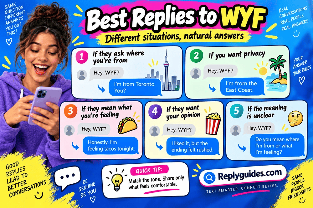 Best Replies to WYF in Different Situations