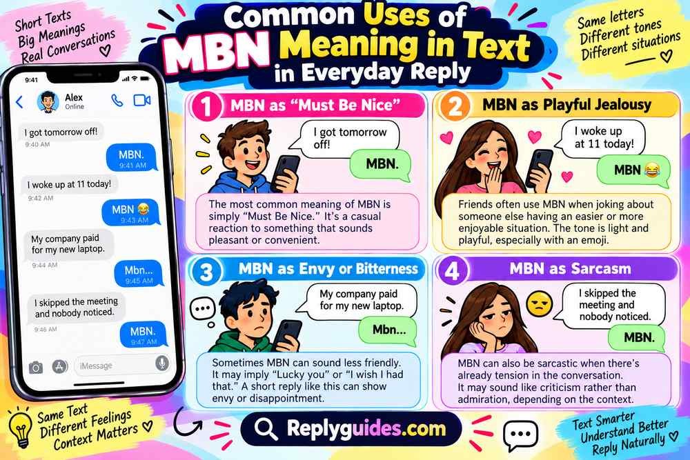 Common Uses of MBN Meaning in Text in Everyday Reply