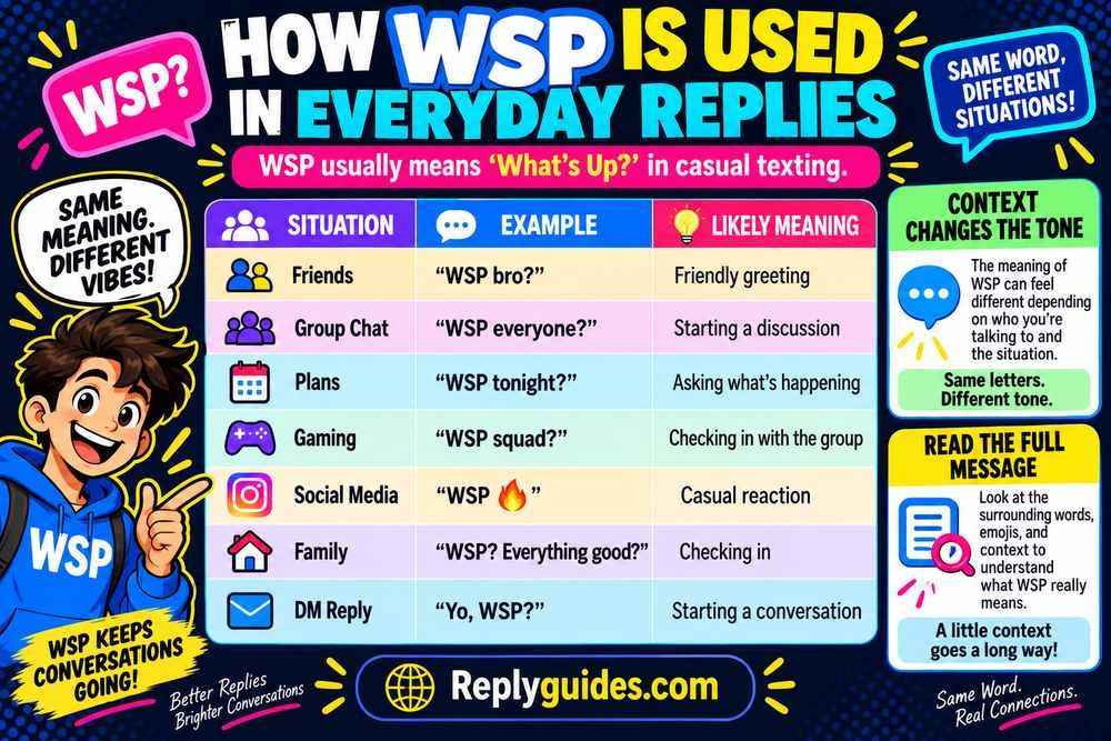 How WSP Is Used in Everyday Replies