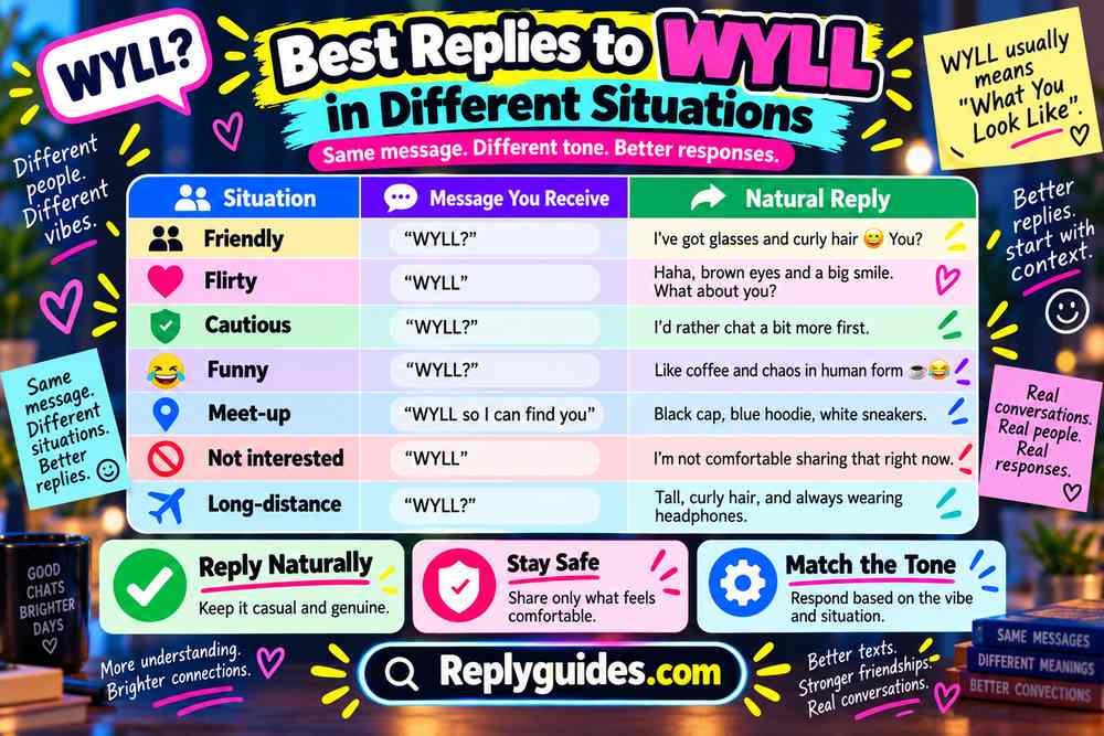 Best Replies to WYLL in Different Situations