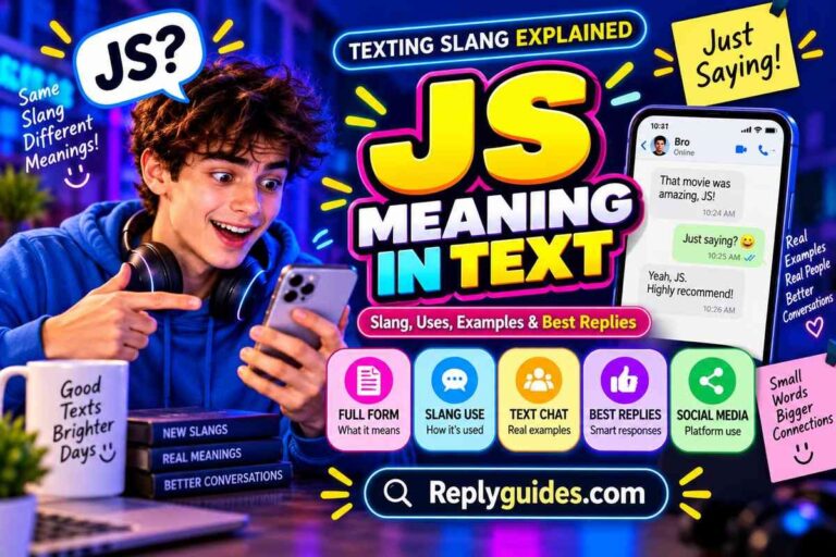 JS Meaning in Text: Slang, Uses, Examples & Best Replies
