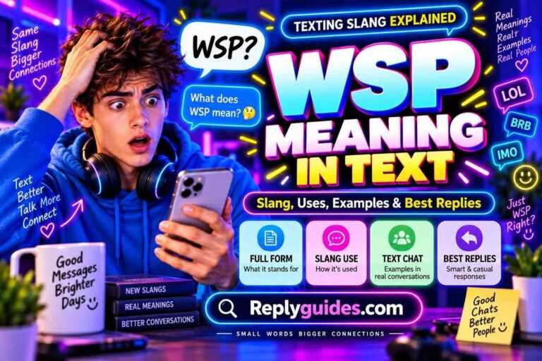 WSP Meaning in Text: Slang, Uses, Examples & Best Replies